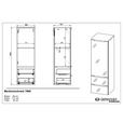 MIDISCHRANK 36/111/34 cm  - Chromfarben/Graphitfarben, MODERN, Glas/Holzwerkstoff (36/111/34cm) - Xora