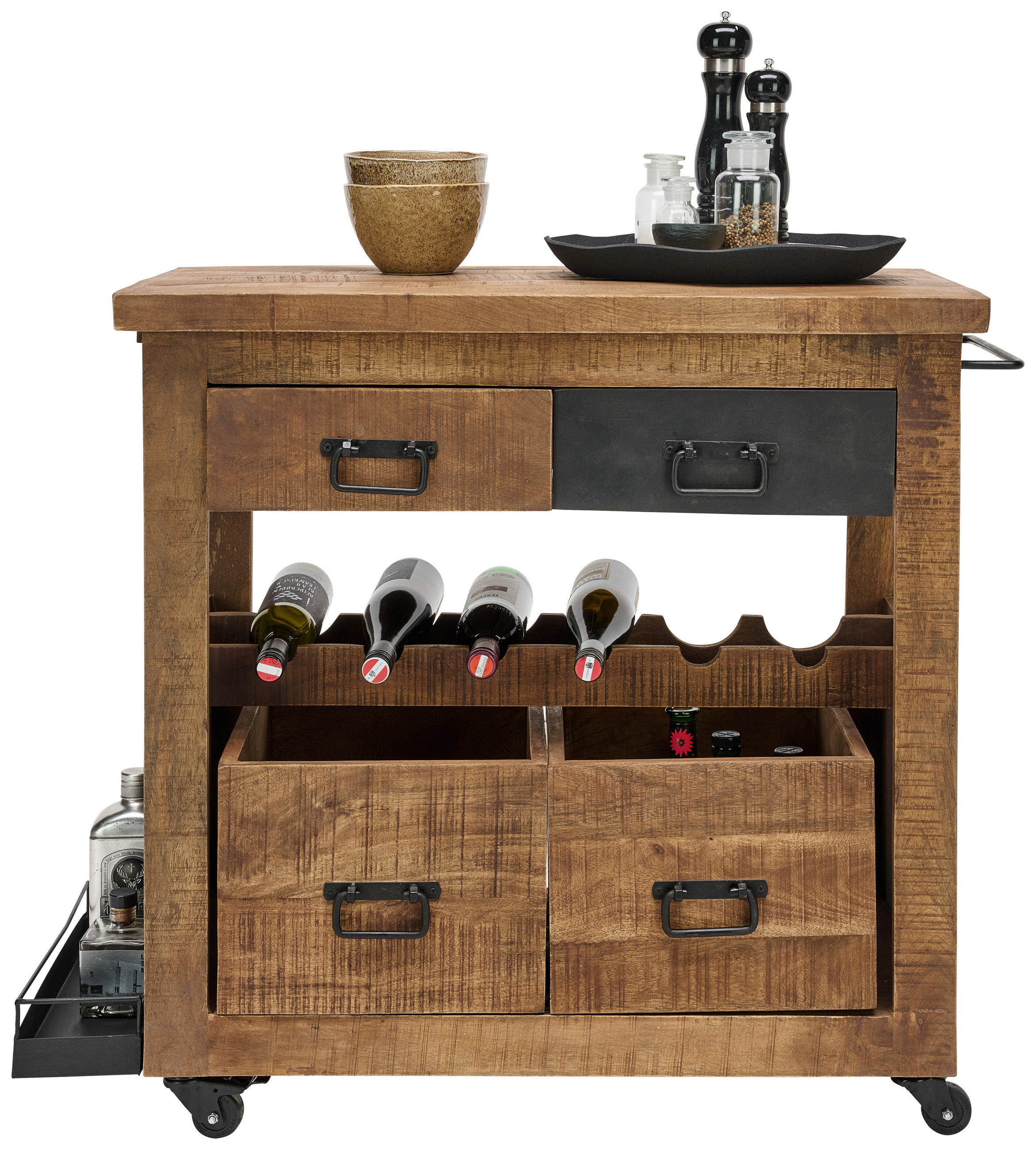 BARWAGEN   - Schwarz/Naturfarben, Konventionell, Holz/Holzwerkstoff (97/43/85cm) - Landscape