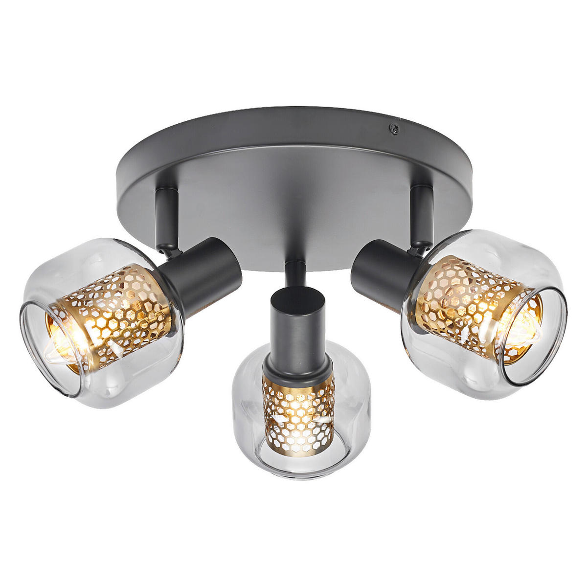 LED-STRAHLER 36.5/17.6 cm   - Schwarz, Basics, Glas/Metall (36.5/17.6cm) - Osram