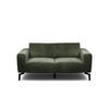 2-SITZER-SOFA Samt Waldgrün  - Waldgrün/Schwarz, Design, Textil/Metall (180/86/86-94cm) - SENSOO