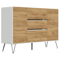 SIDEBOARD Posseik Industrial 140/93,6/42 cm 3 Schublade(n)  - Elfenbein/Eichefarben, Design, Holzwerkstoff/Metall (140/93,6/42cm) - P & B
