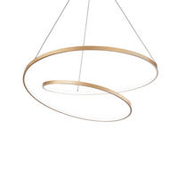 LED-HÄNGELEUCHTE Ottone 80/39/150 cm   - Messingfarben, Design, Kunststoff/Metall (80/39/150cm) - Ideal Lux