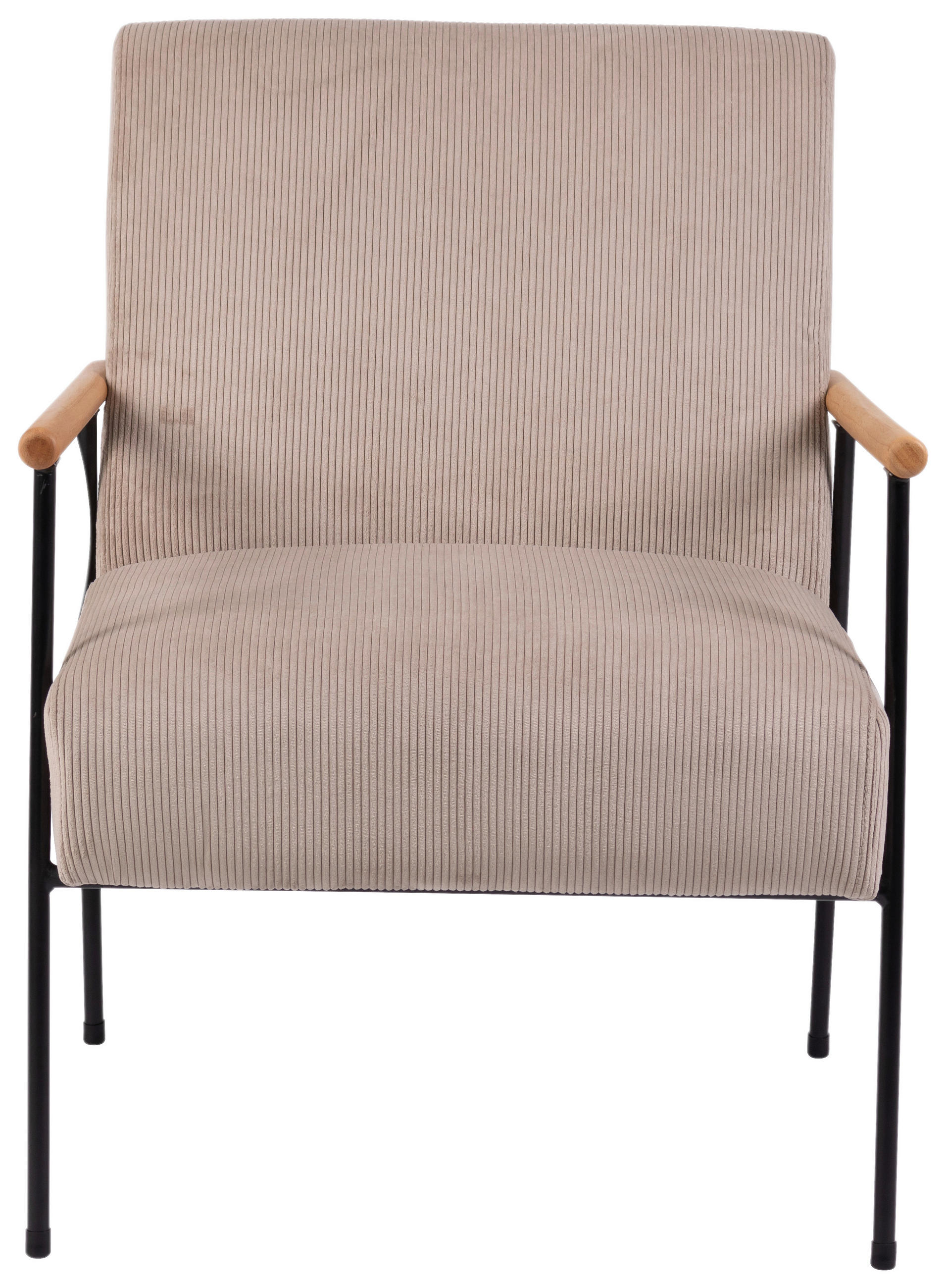 SESSEL in Cord Beige  - Beige/Schwarz, MODERN, Holz/Textil (63/83,5/75,5cm) - MID.YOU