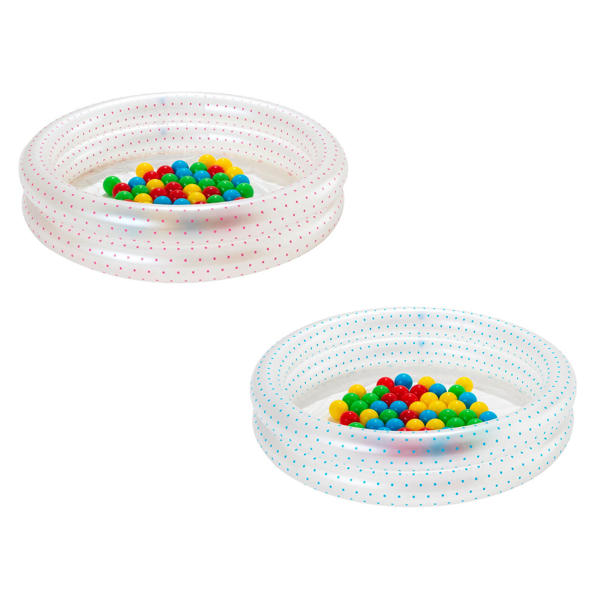 DETSKÝ NAFUKOVACÍ BAZÉN 91/20 cm - priehľadné/modrá, Basics, plast (91/20cm) - Bestway