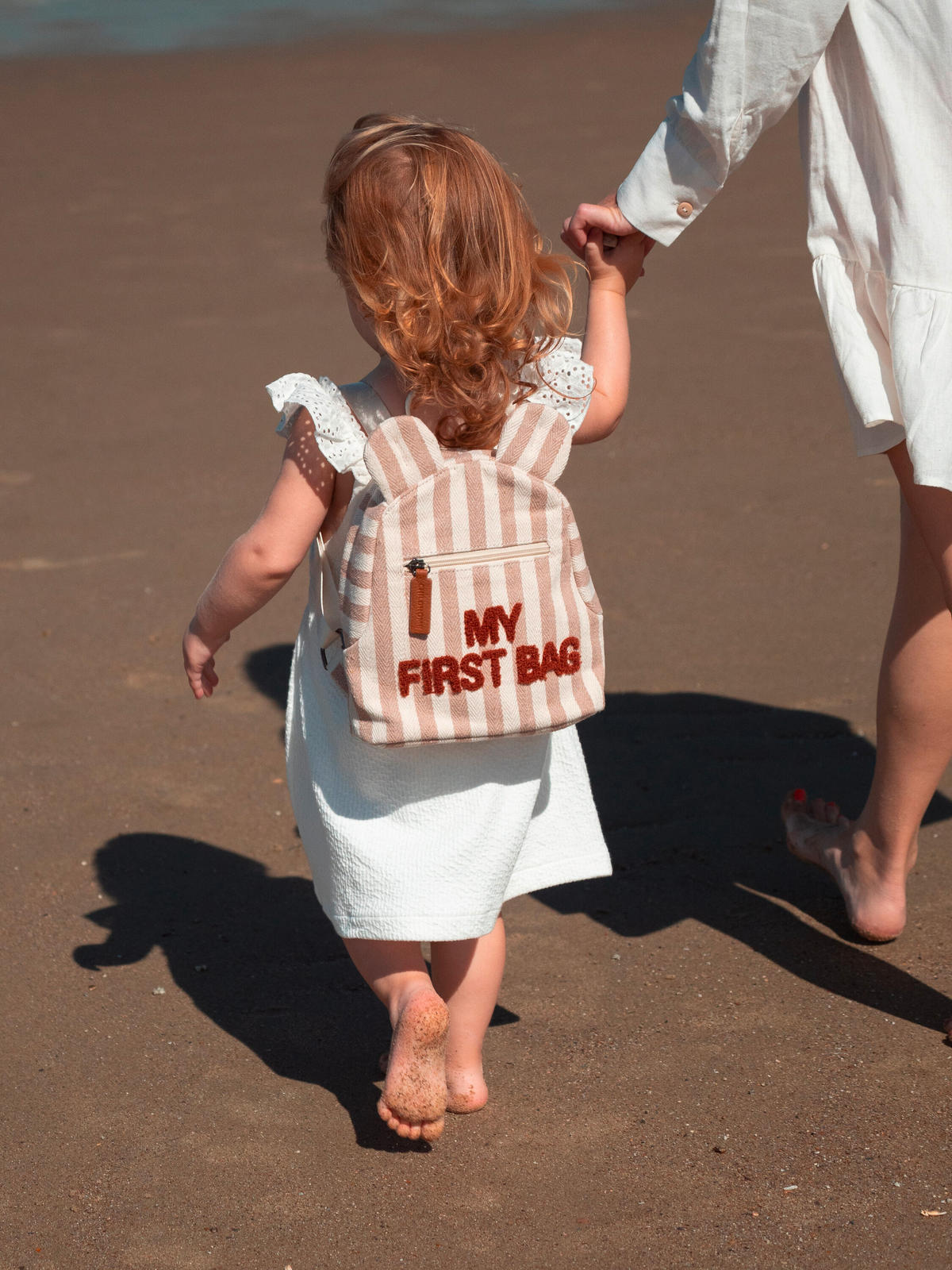 KINDERRUCKSACK - Terracotta/Weiß, KONVENTIONELL, Textil (20/8/24cm) - Childhome