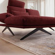 ECKSOFA  in Flachgewebe Rot  155/234 cm  - Rot/Schwarz, Design, Textil/Metall (155/234cm) - Dieter Knoll