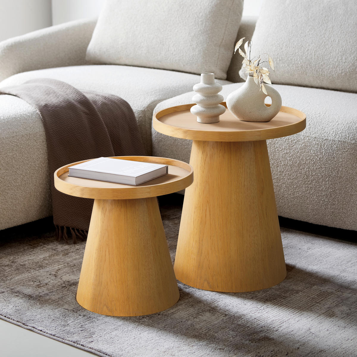 BEISTELLTISCH in Holz, Holzwerkstoff 40/40/46 cm  - Eichefarben, Basics, Holz/Holzwerkstoff (40/40/46cm) - Xora