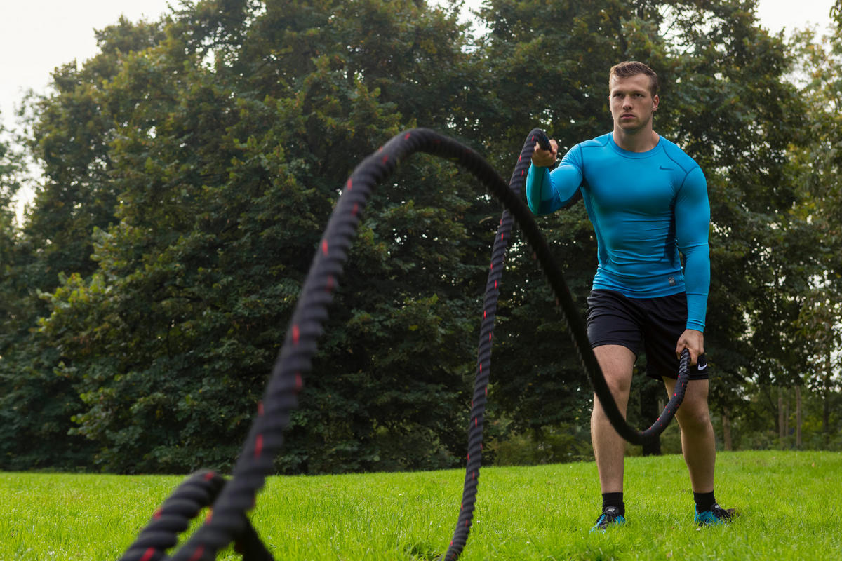 FITNESSSEIL  - Schwarz/Grün, KONVENTIONELL, Kunststoff (1200/3,8/3,8cm)