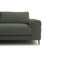 ECKSOFA  in Flachgewebe Grün Rücken echt  177/253 cm  - Schwarz/Grün, Design, Textil/Metall (177/253cm) - Dieter Knoll