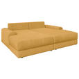 BIGSOFA Cord Senfgelb  - Senfgelb/Schwarz, MODERN, Kunststoff/Textil (234/93/190cm) - Carryhome
