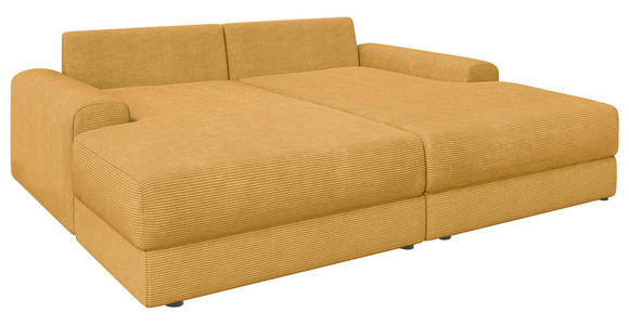 BIGSOFA Cord Senfgelb  - Senfgelb/Schwarz, MODERN, Kunststoff/Textil (234/93/190cm) - Carryhome