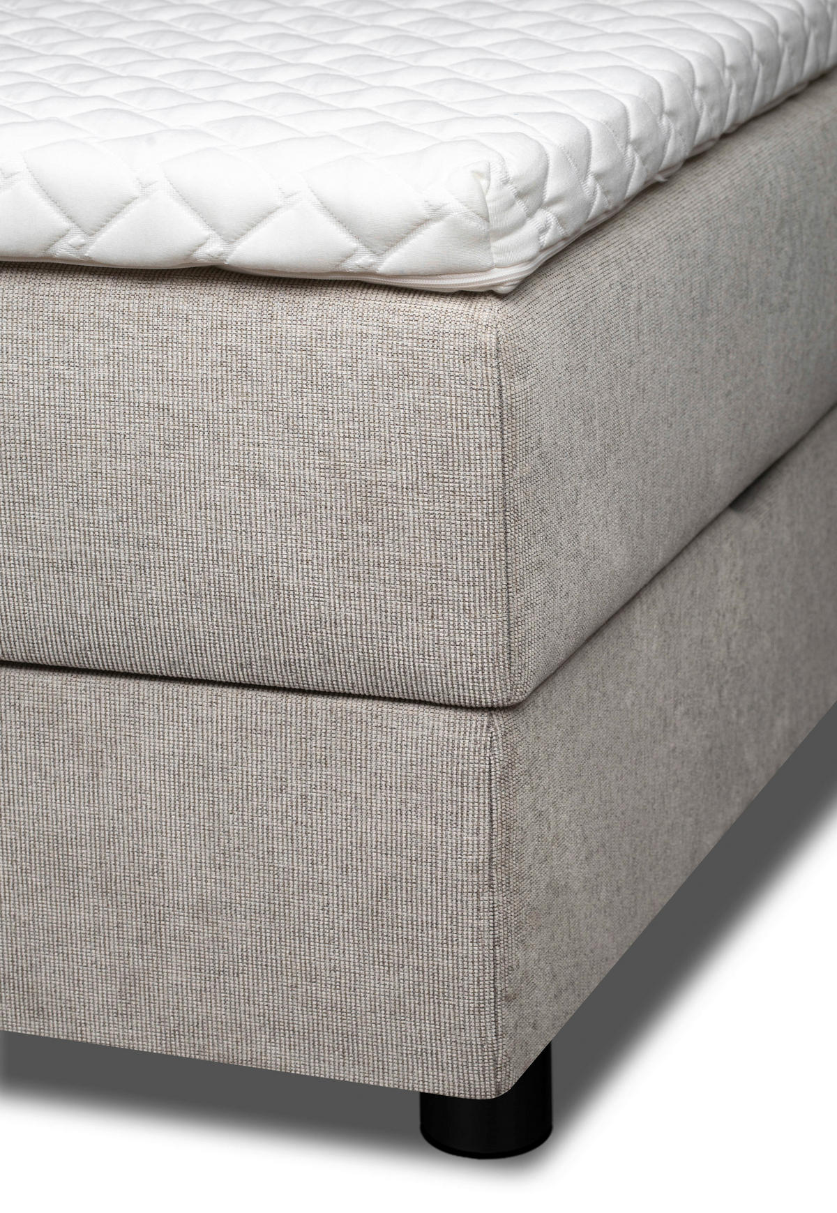 KONTINENTALSÄNG 160/200 cm  i mörkgrå  - mörkgrå/svart, Design, metall/trämaterial (160/200cm) - Elegando