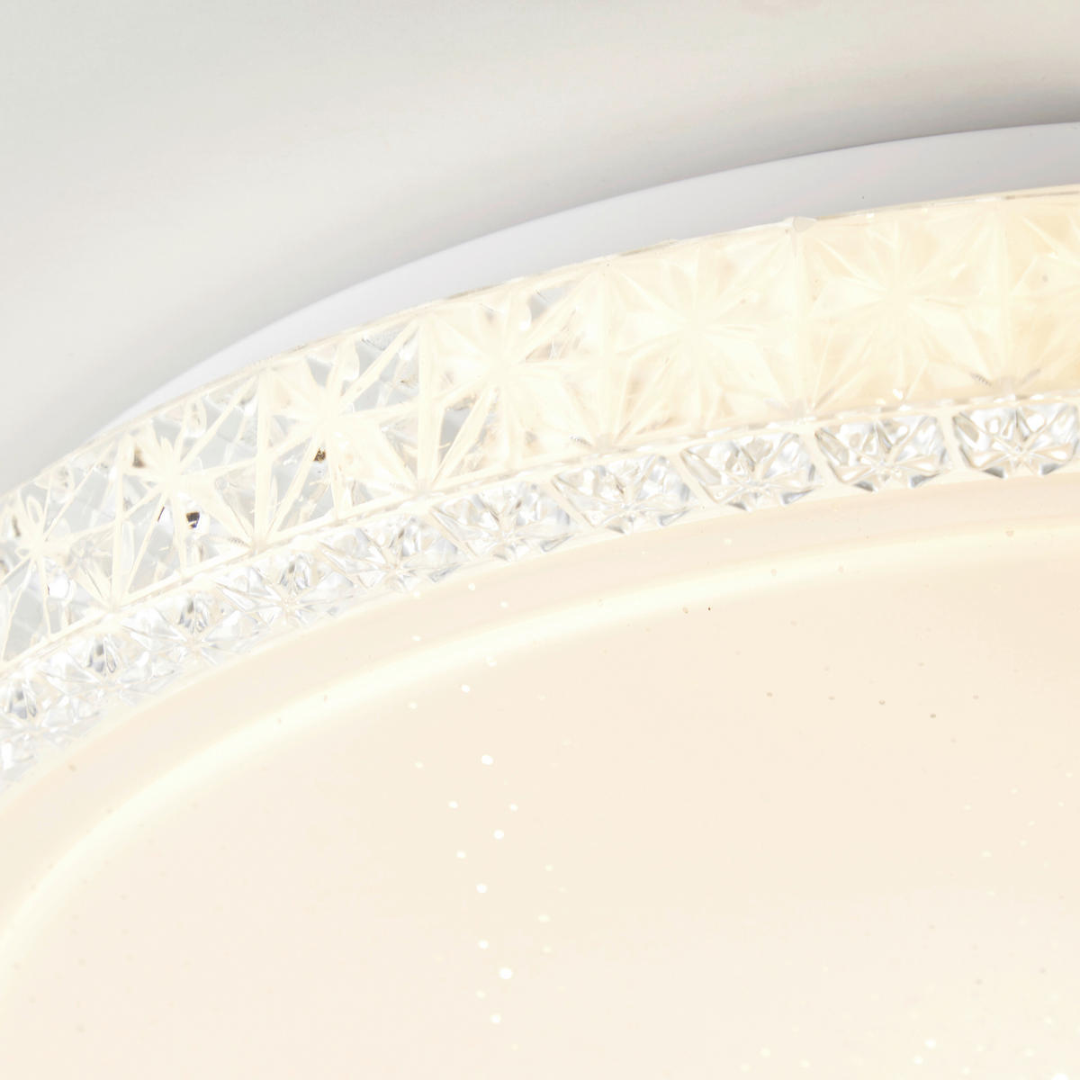 LED-DECKENLEUCHTE  40/8 cm    - Chromfarben/Weiss, Konventionell, Kunststoff/Metall (40/8cm) - Brilliant