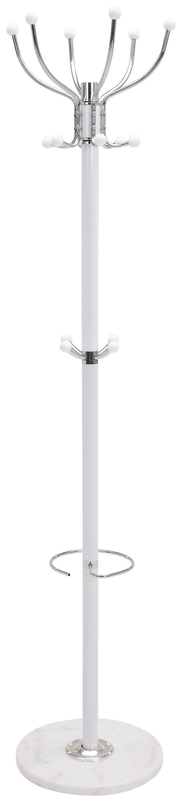 GARDEROBENSTÄNDER in Weiß 37/176/37 cm   - Weiß, Basics, Kunststoff/Stein (37/176/37cm) - Xora
