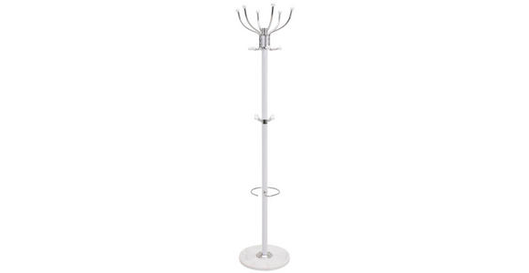 GARDEROBENSTÄNDER in Weiß 37/176/37 cm - Weiß, Basics, Kunststoff/Stein (37/176/37cm) - Xora