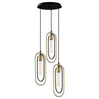 HÄNGELEUCHTE 38/132 cm   - Goldfarben/Schwarz, Design, Metall (38/132cm) - P & B