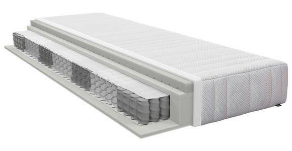 TASCHENFEDERKERNMATRATZE 90/200 cm Höhe ca. 23 cm - Weiß, Basics, Textil (90/200cm) - Sleeptex