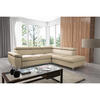 ECKSOFA  in Lederlook Echtleder Beige  248/208 cm  - Chromfarben/Beige, Design, Leder/Textil (248/208cm) - Livetastic