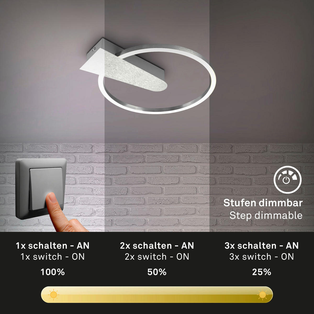 LED FALILÁMPA - Design (34/4cm)