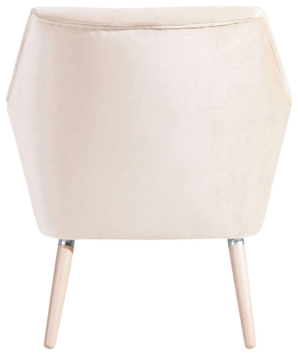 SESSEL in Samt, Velours Creme, Buchefarben  - Buchefarben/Creme, Design, Holz/Textil (67/81/71cm) - Max Winzer