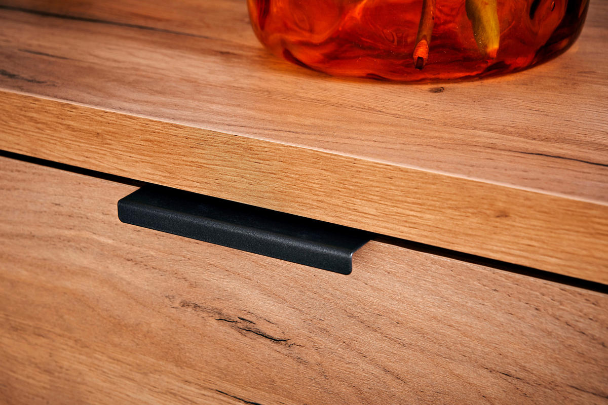 SCHREIBTISCH 120/55/76 cm  in Anthrazit, Eichefarben  - Eichefarben/Anthrazit, MODERN, Holzwerkstoff/Metall (120/55/76cm)
