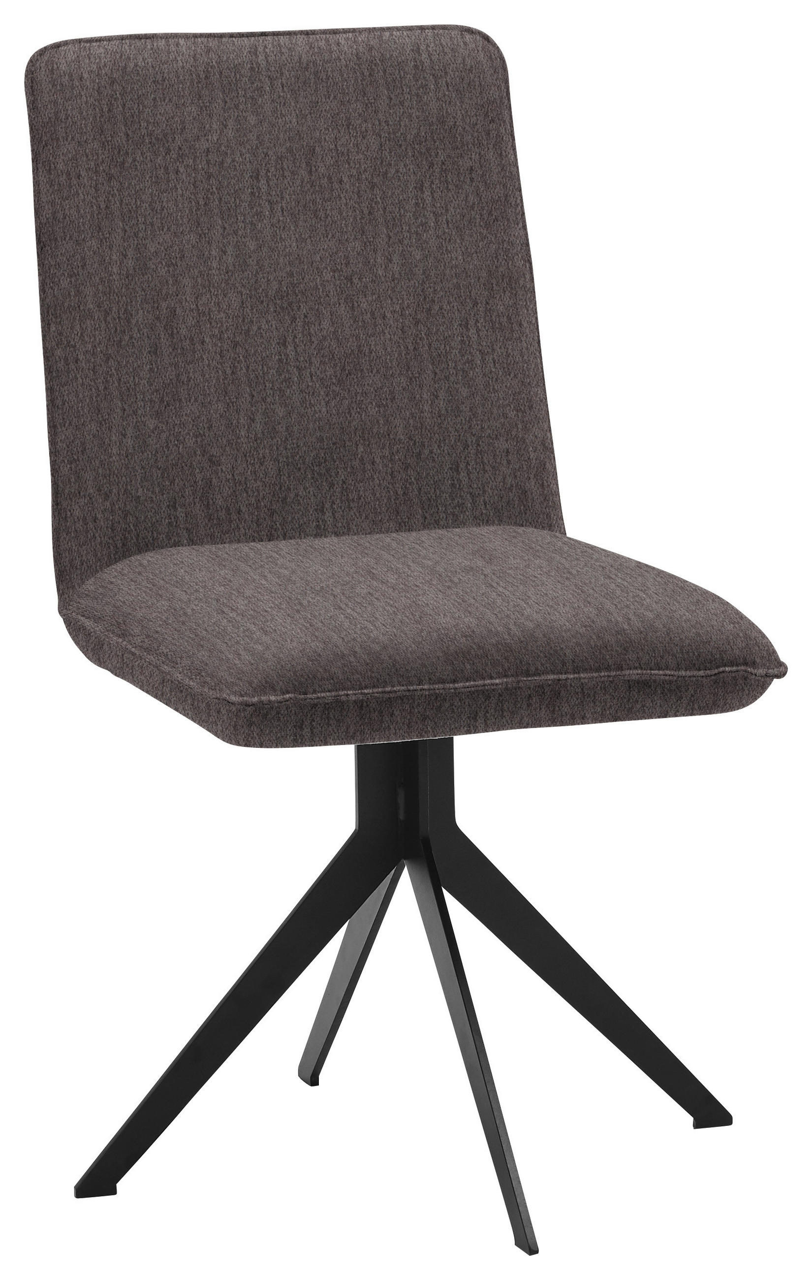 STUHL  in Stahl Webstoff Metall, Textil  - Dunkelbraun/Schwarz, Design, Textil/Metall (46,5/87/64cm) - Voleo