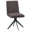 STUHL  in Stahl Webstoff Metall, Textil  - Dunkelbraun/Schwarz, Design, Textil/Metall (46,5/87/64cm) - Voleo