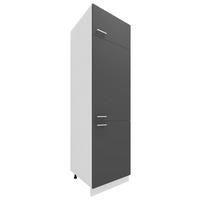 GESCHIRRSCHRANK 60/207/57 cm  in Anthrazit, Weiß  - Anthrazit/Alufarben, KONVENTIONELL, Holzwerkstoff/Metall (60/207/57cm) - MID.YOU