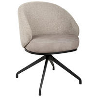 ARMLEHNSTUHL  Typenauswahl, Sitzfläche 360° drehbar, automatische Rückholfunktion Chenille, Flanell  - Taupe/Schwarz, Design, Textil/Metall (61/83/60cm) - Novel