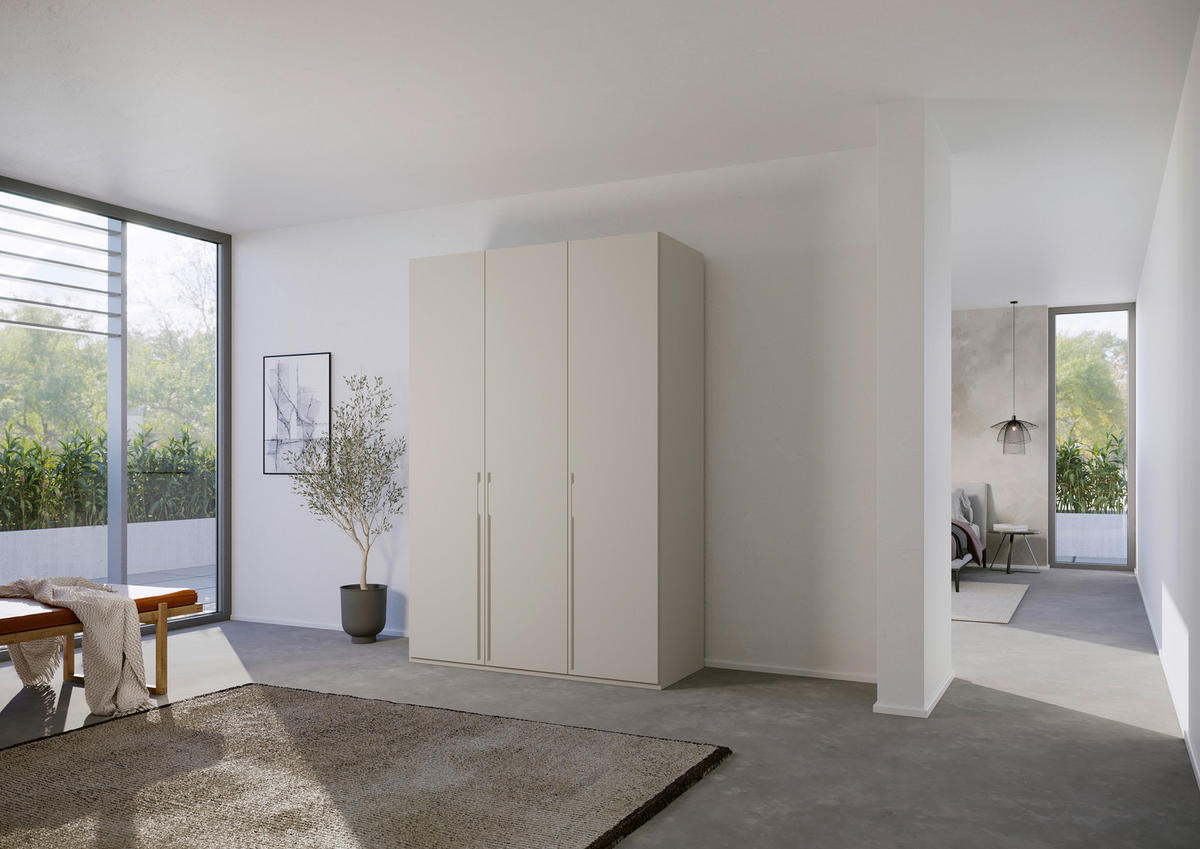 DREHTÜRENSCHRANK  in Grau  - Grau, Trend, Holzwerkstoff/Metall (151/223/60cm) - Novel