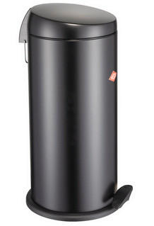 Wesco Abfallsammler Capboy Maxi Schwarz, Edelstahl 60 cm