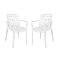 GARTENSTUHL-SET Weiß  - Weiß, MODERN, Kunststoff (58/81/52cm) - Gardenson