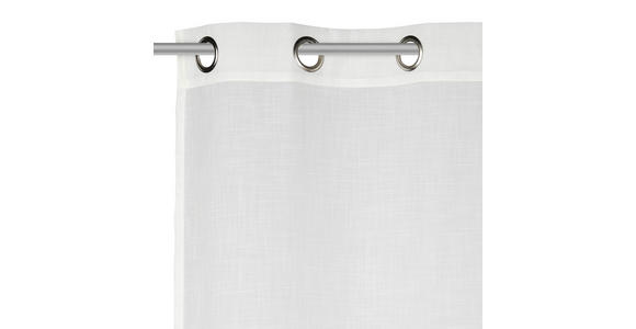 ÖSENVORHANG halbtransparent  - Weiß, KONVENTIONELL, Textil (140/245cm) - Esposa