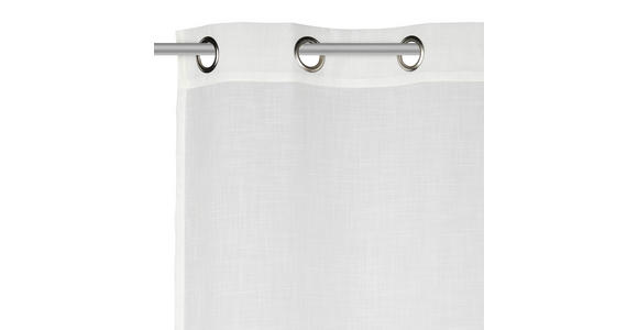 ÖSENVORHANG halbtransparent - Weiß, KONVENTIONELL, Textil (140/245cm) - Esposa