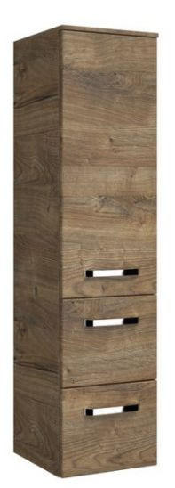 MIDISZEKRÉNY 30/121/33 cm  - króm/tölgyfa, Basics, faalapú anyag/Üveg (30/121/33cm) - Sadena