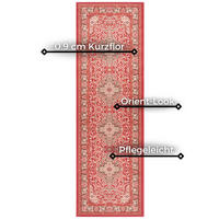 VINTAGE-TEPPICH 80/250 cm Mirkan Hellrot, Multicolor  - Hellrot/Multicolor, Basics, Kunststoff/Textil (80/250cm) - Hanse Home