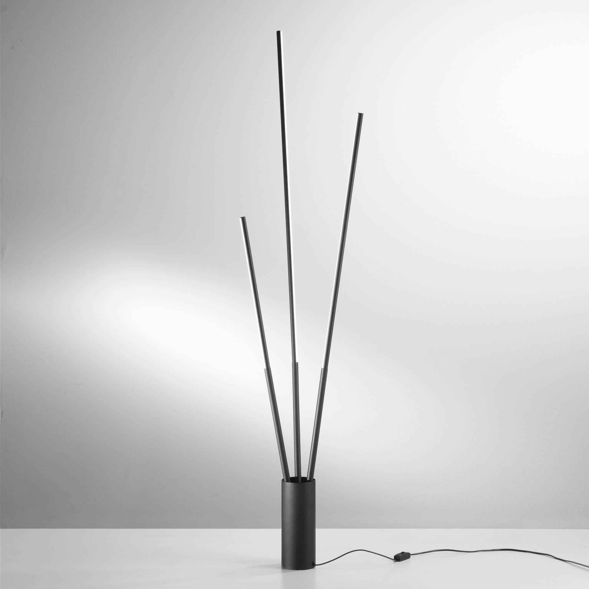 Thumbnail - Led-Stehleuchte Luce Ambiente e Design, Schwarz, Metall, Kunststoff, länglich,länglich, keine Pflicht zur Energieverbrau...