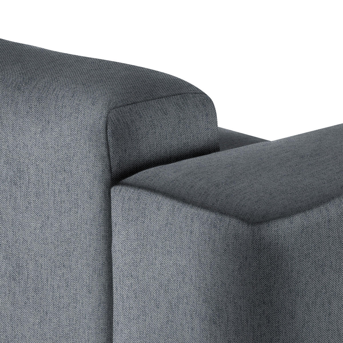 ECKSOFA  in Webstoff Grau  290/171 cm  - Schwarz/Grau, Design, Kunststoff/Textil (290/171cm) - home24