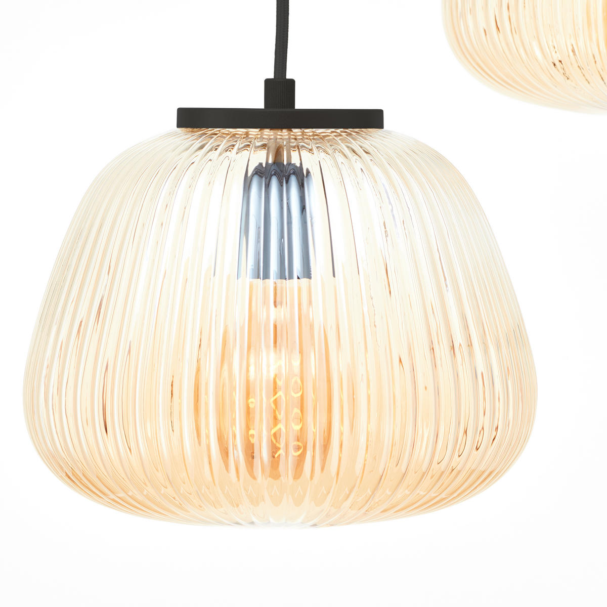 ZÁVĚSNÉ SVÍTIDLO, 95/25/150 cm  - jantarové barvy, Basics, kov/sklo (95/25/150cm)