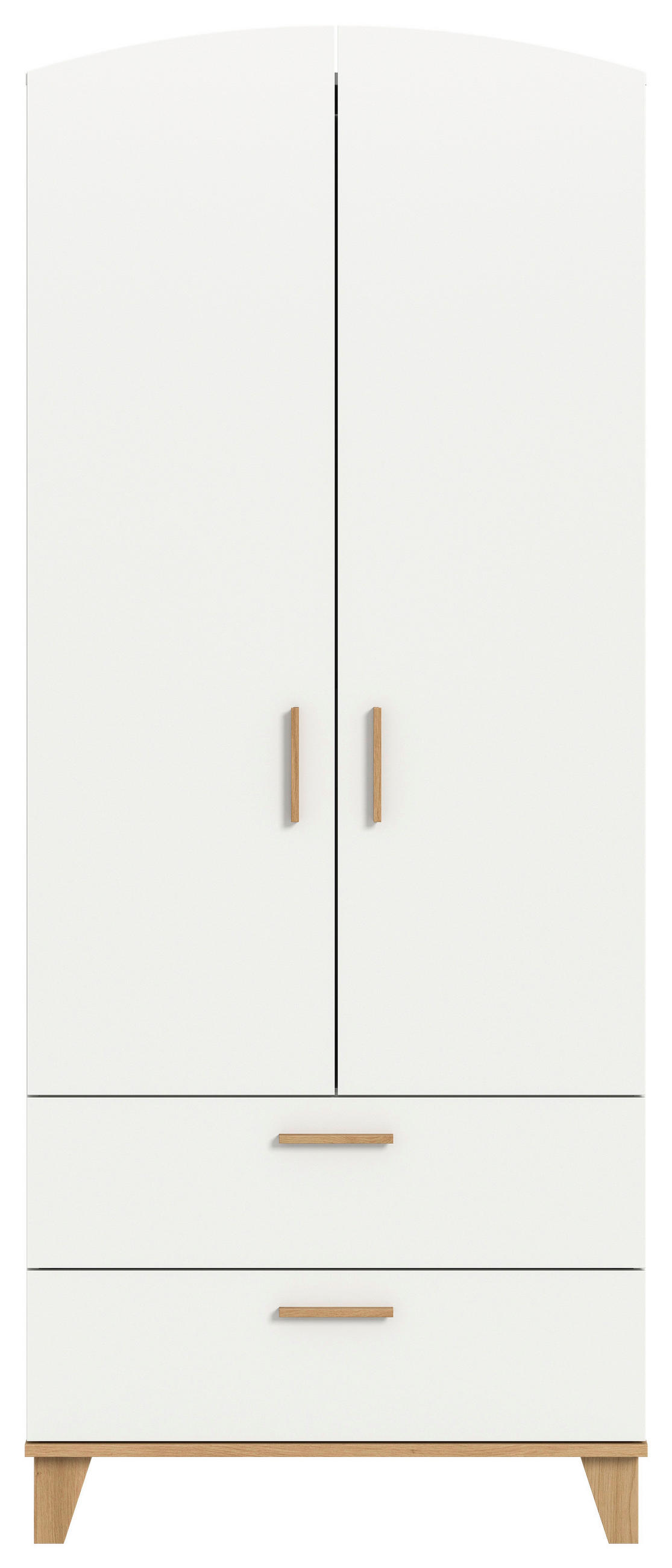 DREHTÜRENSCHRANK  in Weiß, Eiche Artisan  - Eiche Artisan/Weiß, ROMANTIK / LANDHAUS, Holzwerkstoff/Kunststoff (81/198/51cm) - Livetastic