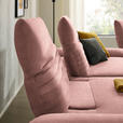 ECKSOFA  in Teddystoff Altrosa  170-195/280 cm  - Schwarz/Altrosa, Design, Textil/Metall (170-195/280cm) - Dieter Knoll