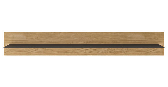 WANDBOARD in 135/20/20 cm Anthrazit, Wildeiche  - Wildeiche/Anthrazit, Natur, Holz/Metall (135/20/20cm) - Dieter Knoll