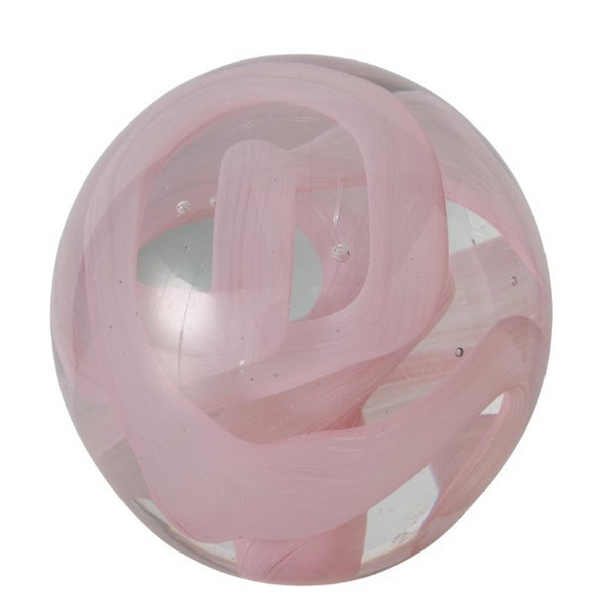 BRIEFBESCHWERER Glas Hellrosa  - Hellrosa, Basics, Glas (8/8cm) - Boltze Home