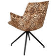 ARMLEHNSTUHL  in Eisen Jacquard  - Hellbraun/Schwarz, Design, Textil/Metall (59/89,5/63cm) - Novel