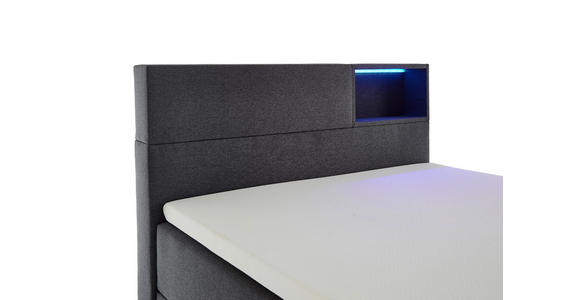 BOXSPRINGBETT 120/200 cm in Anthrazit - Anthrazit/Schwarz, Design, Holz/Textil (120/200cm) - Xora