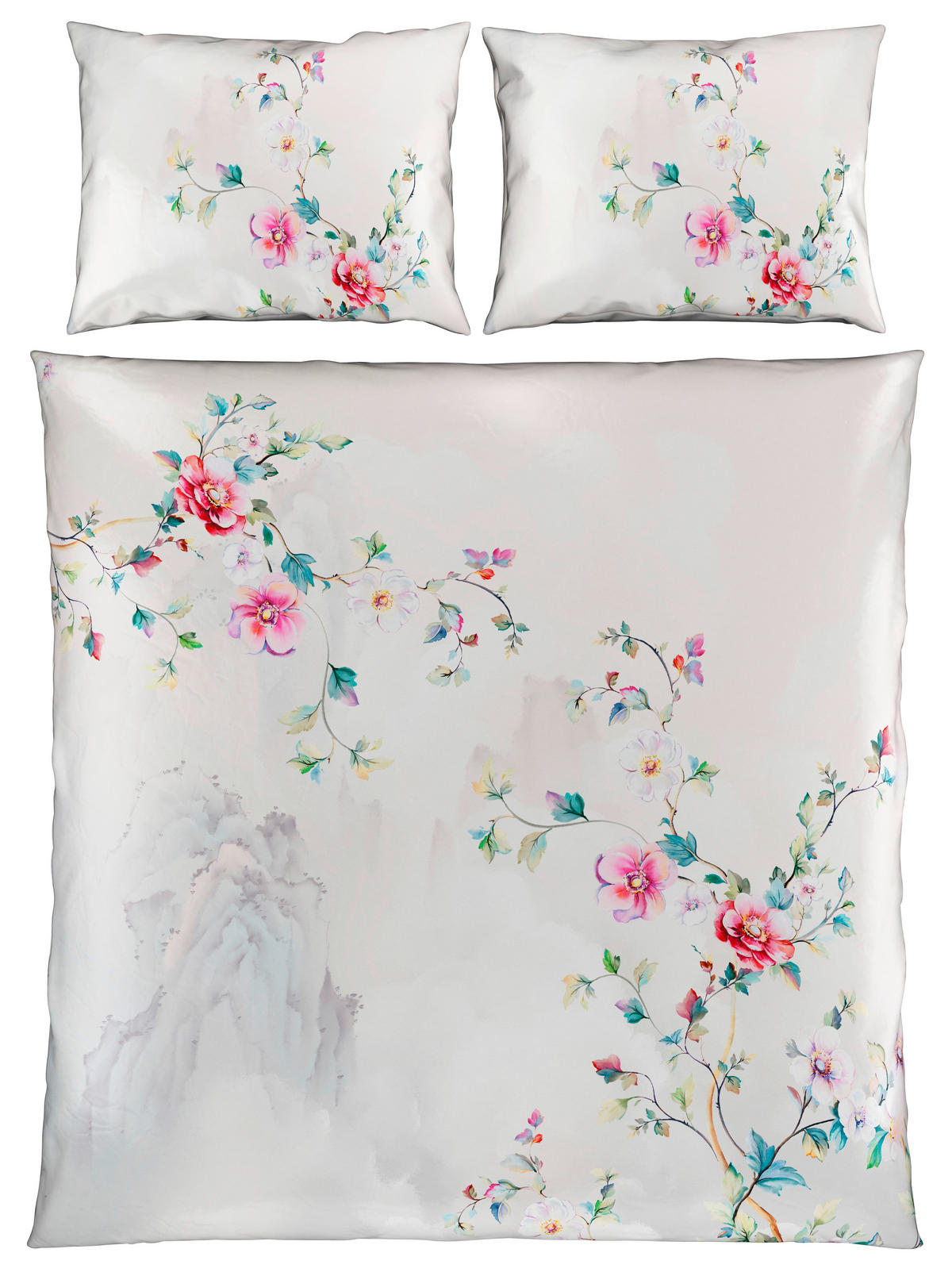 LENJERIE DE PAT CU DOUĂ FEȚE 200/220 cm  - gri, Basics, textil (200/220cm) - Esposa