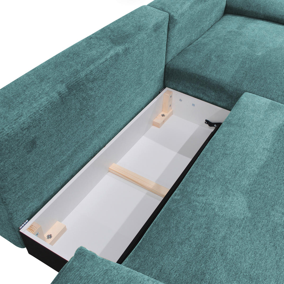CloseUp von MID.YOU ECKSOFA Mintgrün Webstoff.