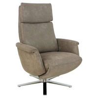 RELAXSESSEL in Textil Beige  - Chromfarben/Beige, Design, Textil/Metall (80/113/90cm) - Cantus