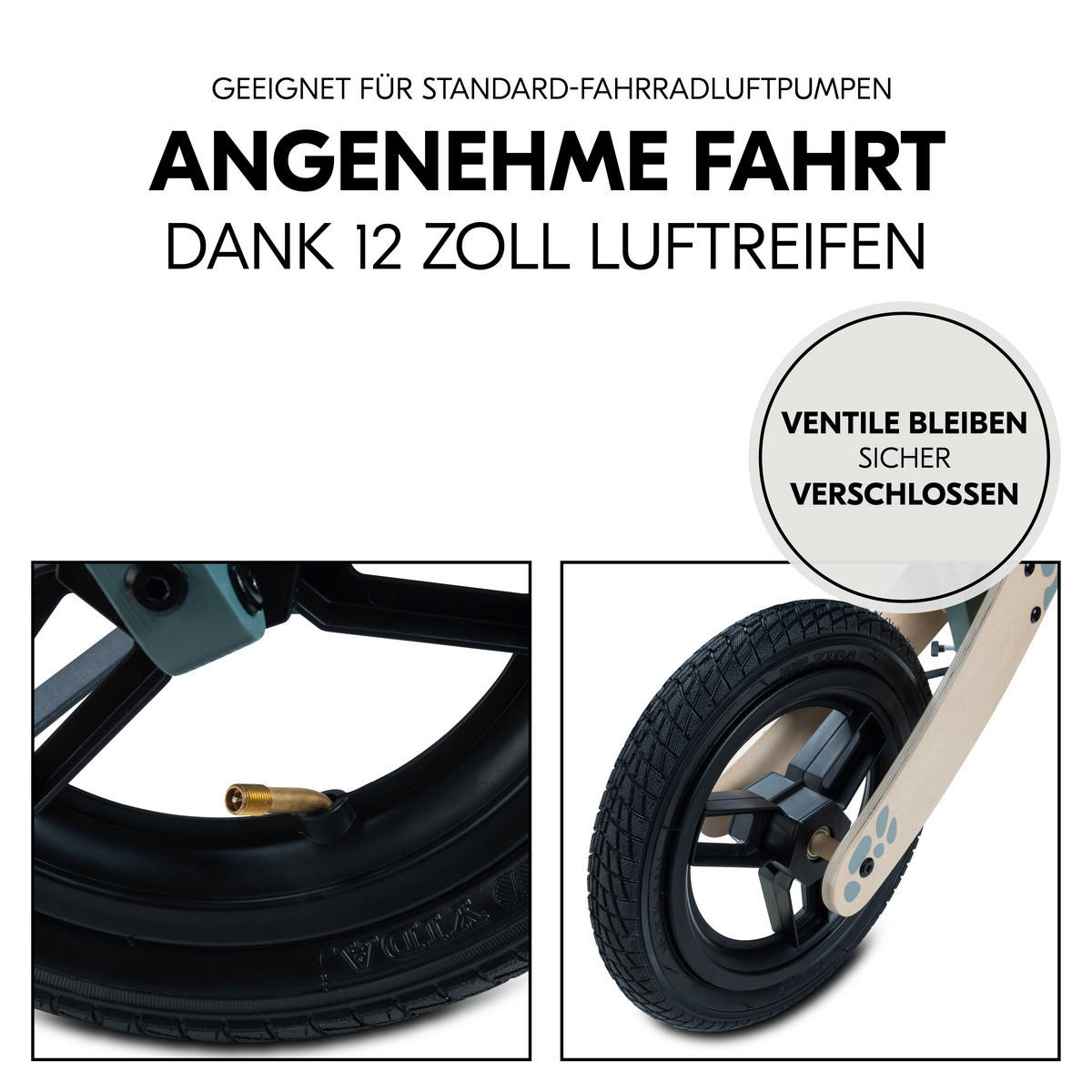 LAUFRAD BALANCE N RIDE  - Blaugrau, Basics, Holz/Kunststoff (39,5/55/85cm) - Hauck