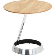 Beistelltisch in Alufarben, Eichefarben, Schwarz - Eichefarben/Alufarben, Design, Holz/Metall (55/53cm) - Venjakob